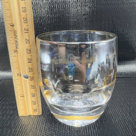 Glassybaby Hand Blown Glass Votive Candle Holder Clear With Gold Layer Cup Glass - Picture 3 of 10